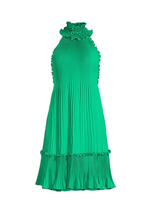Ruffled Satin A-line Dress