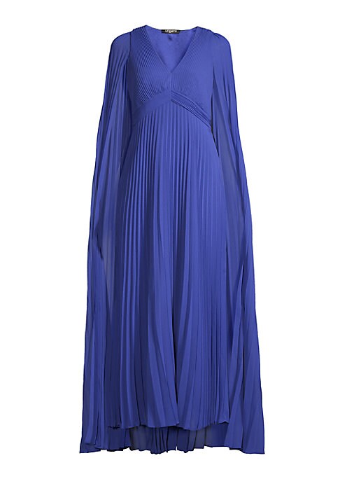 Dramatic Cape Chiffon Dress