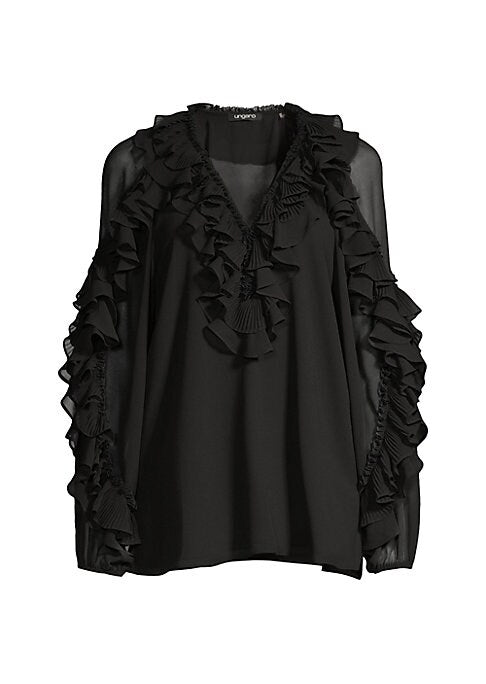 Sheer Ruffle Elegance Blouse