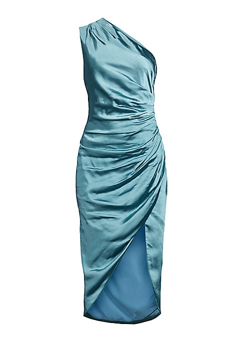 Satin Chic Ruched Dress