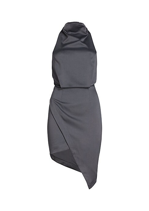 Satin Cowl Mini Dress