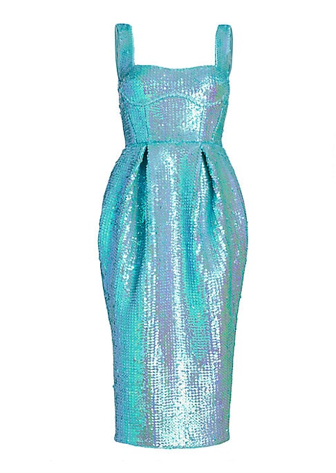 Sequin Sleeveless Midi Dress
