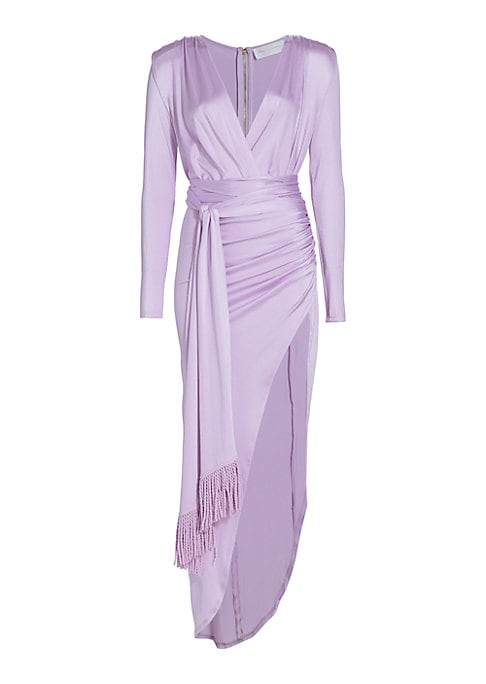 Satin Wrap Maxi Dress