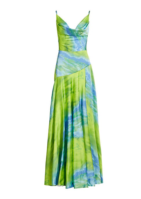 Vibrant Satin Elegance Gown