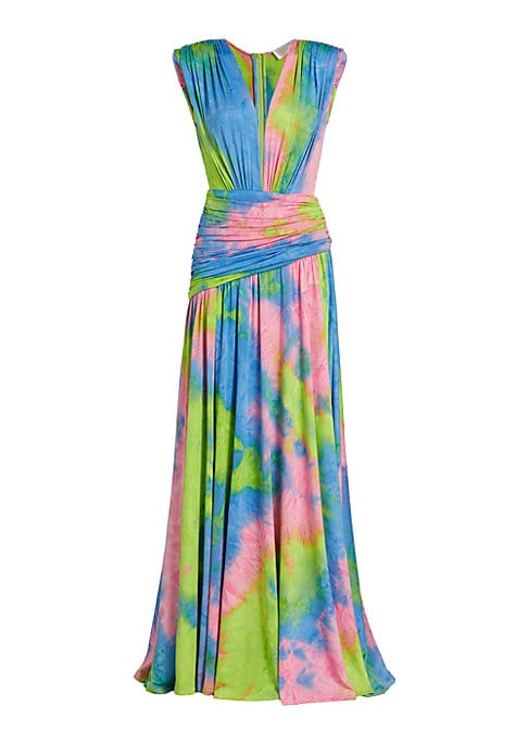 Vibrant Slit Gown