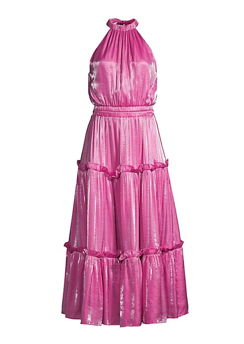Iridescent Bow Midi Dress