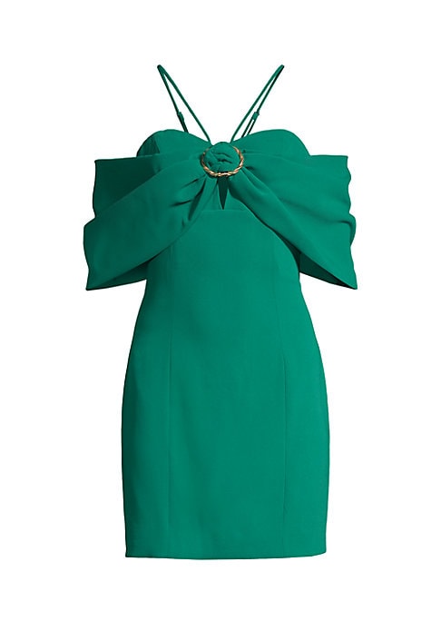 Draped Off-Shoulder Mini Dress