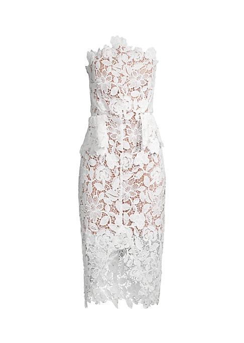 Floral Lace Peplum Dress