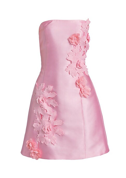 Floral Satin A-Line Dress