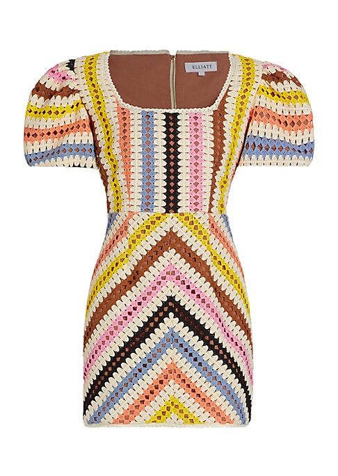 Chic Striped Crochet Dress