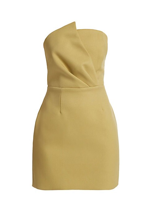 Pleated Strapless Bodycon Dress