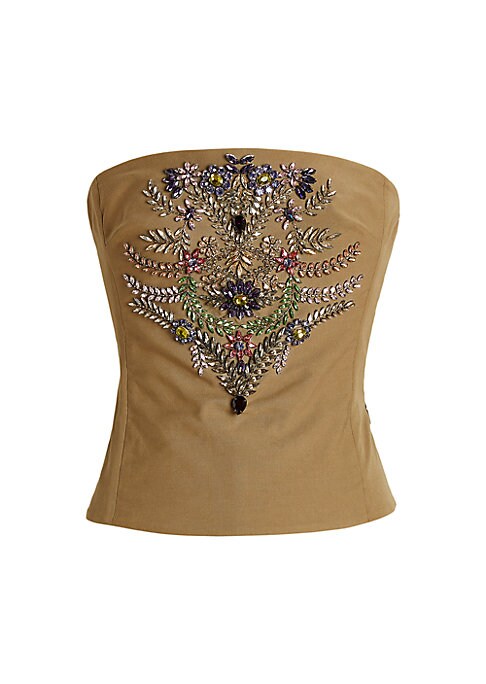 Floral Crystal Bustier