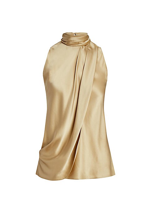 Silken Tie Halter Blouse