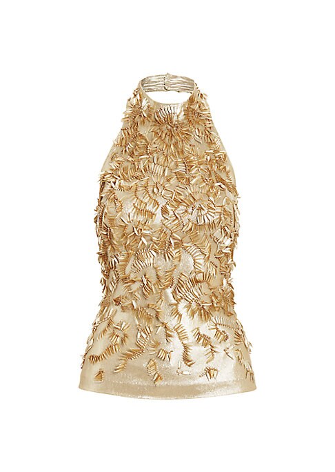 Shimmering Sequin Halter Top