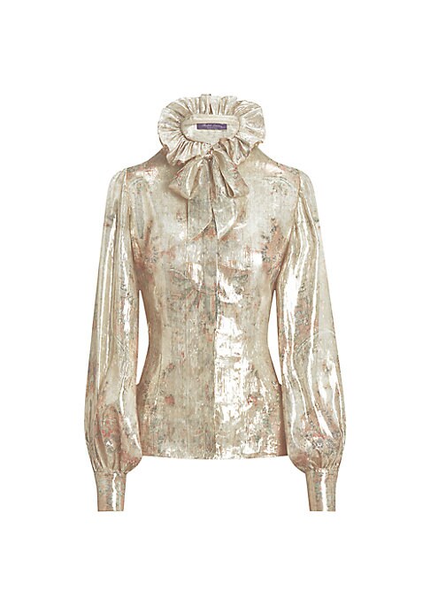 Lustrous Ruffled Silk Blouse
