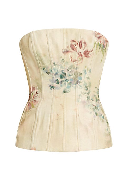 Floral Denim Charm Top