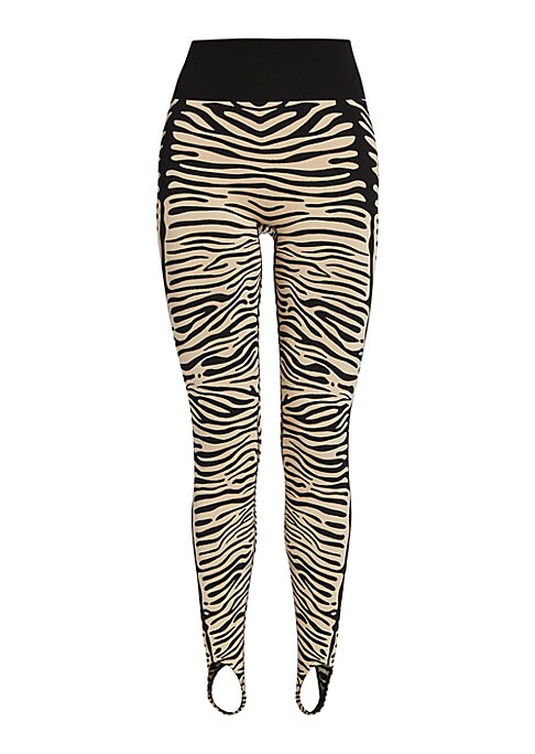Zebra Stripe High-Waist Leggings