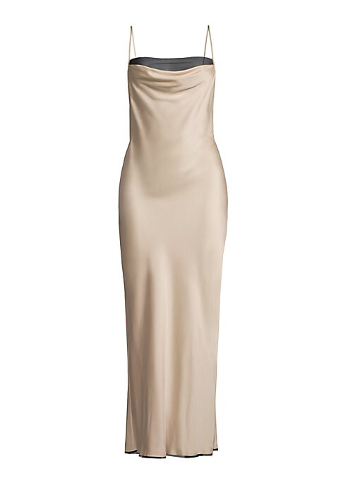 Silk Cowl Slip Dress