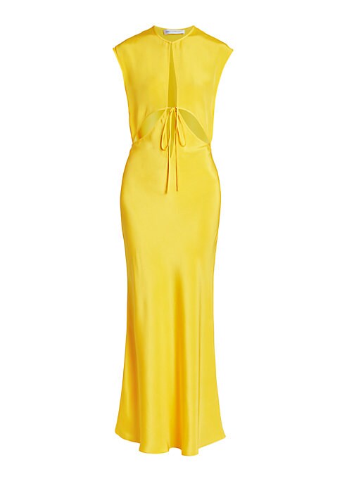 Silk Cut-Out Maxi Dress