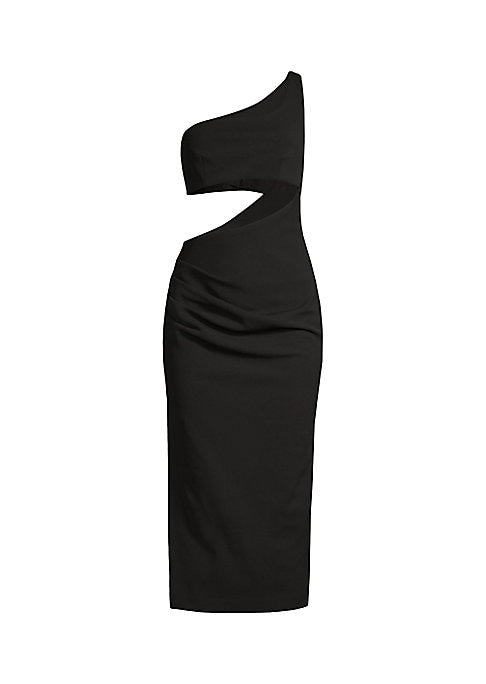 Sleek One-Shoulder Midi Dress