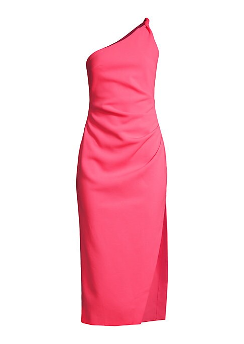 Twisted One-Shoulder Midi Dress