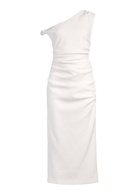 Twist Off-Shoulder Midi Dress