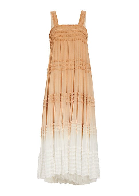 Ruffled Ombre Maxi Dress