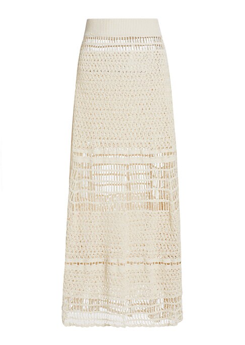 Chic Open-Knit Maxi Skirt