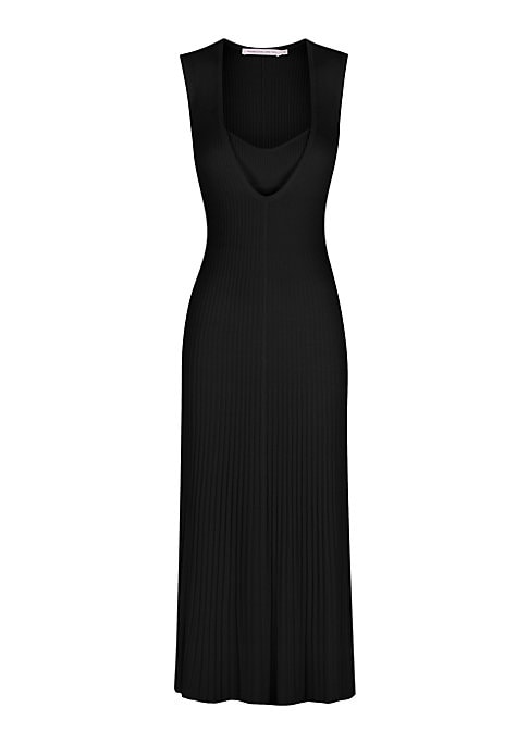 Scoopneck Knit Midi Dress
