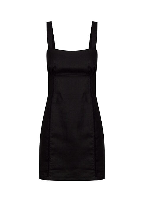 Linen Square Back Dress