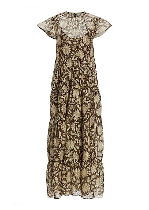 Floral Ruffle Maxi Dress