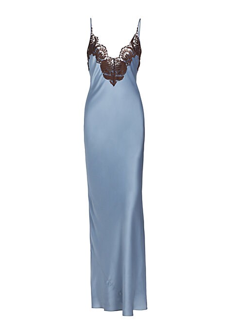 Floral Lace Satin Slipdress