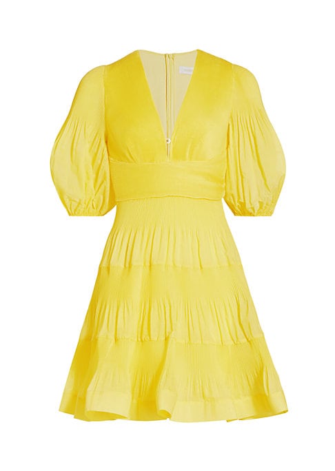 Puffy Pleats Mini Dress