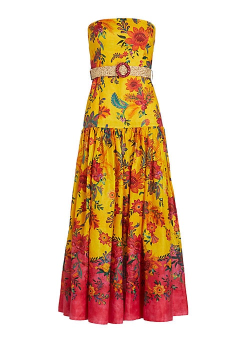 Floral Belted Maxi Dress