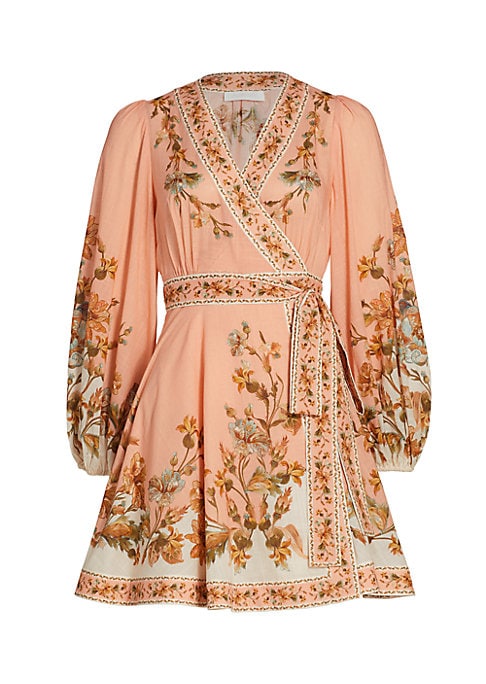 Floral Wrap Mini Dress