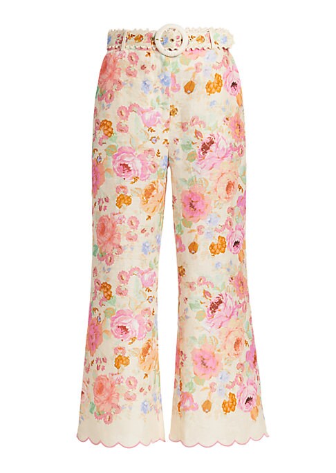 Floral Flare Crop Pants