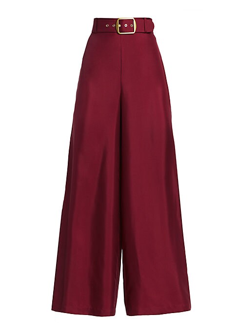 Belted Silk Wide-Legs