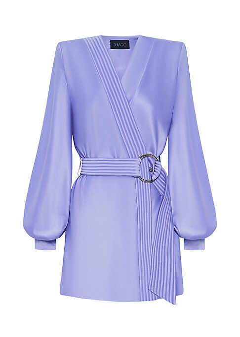 Satin Wrap Mini Dress
