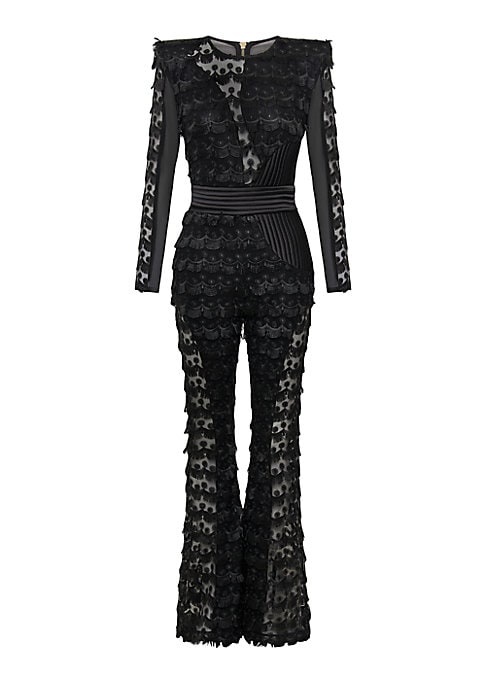 Chic Flare Lace Jumpsuit