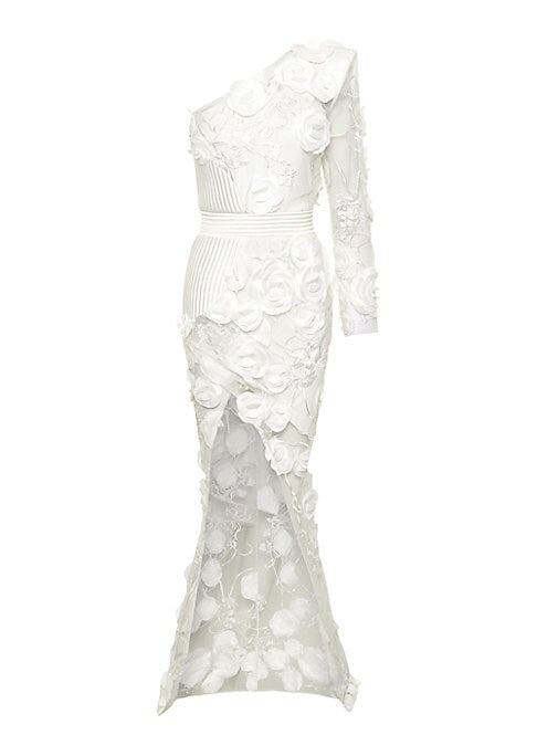 Floral Slit Elegance Gown