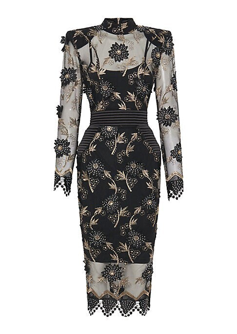 Lace Elegance Midi-Dress