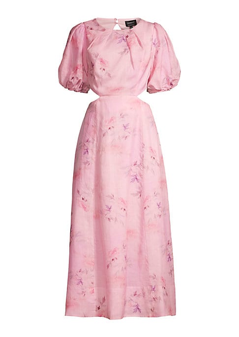 Florals & Cutouts Midi Dress