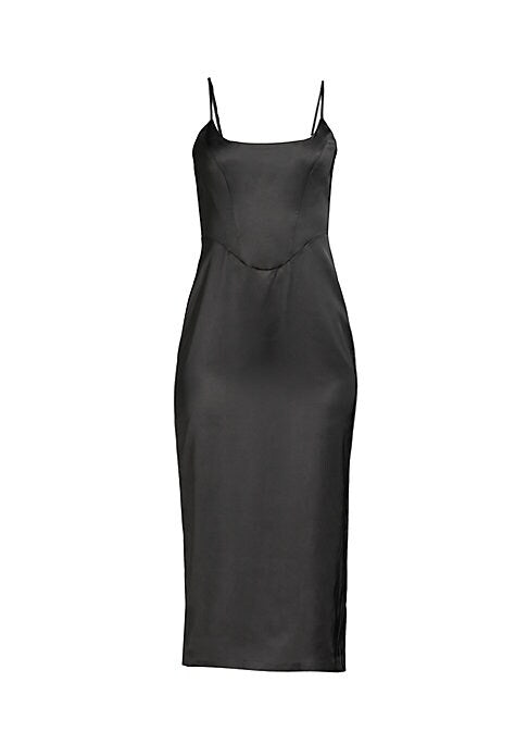 Satin Elegance Midi Dress