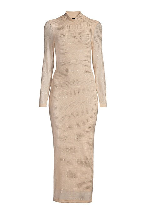 Crystal Elegance Midi-Dress