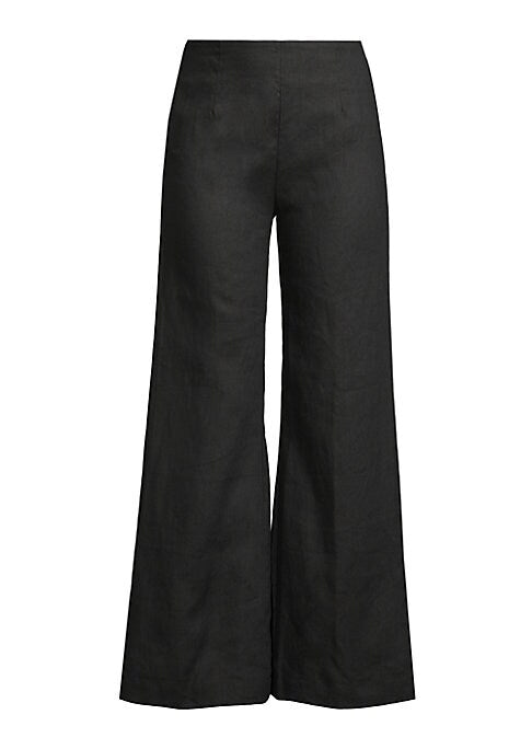 Linen High-Rise Flare Pants