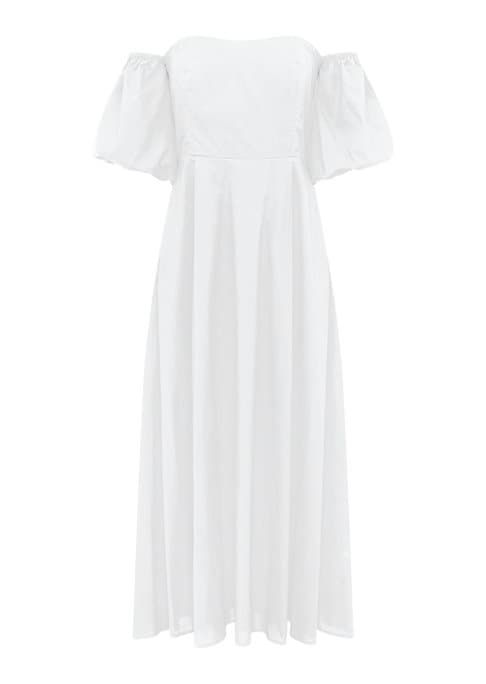Puff Sleeve Midi Delight