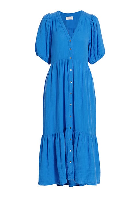 Chic Buttoned Midi Dress