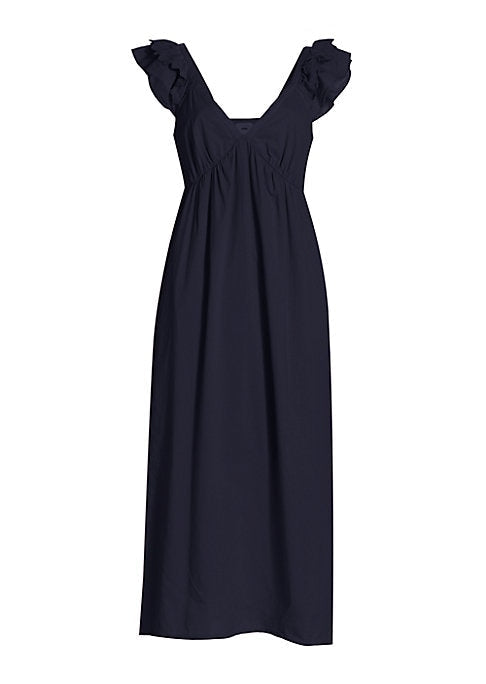 Ruffled Cotton Maxi Dress