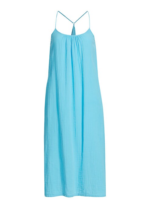 Plissé Casual Midi-Dress