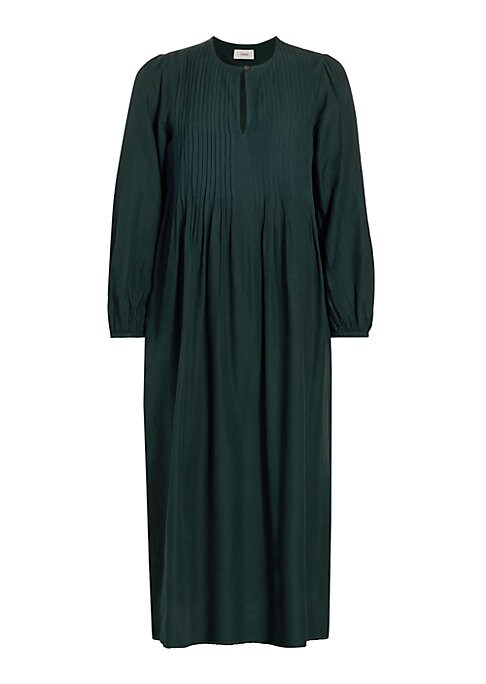 Silk-Cotton Chic Midi Dress